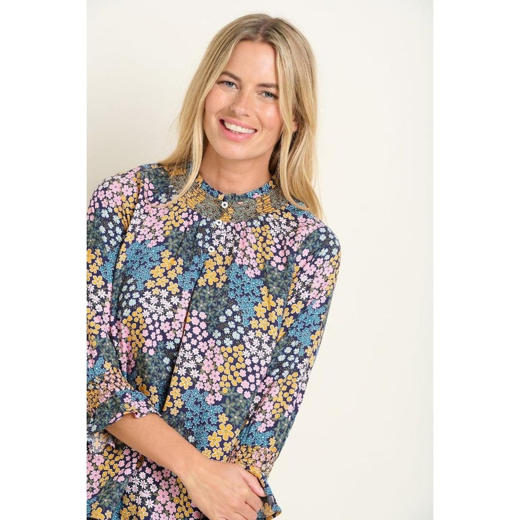 Brakeburn Wildflower Meadow Blouse - Multi - Beales department store