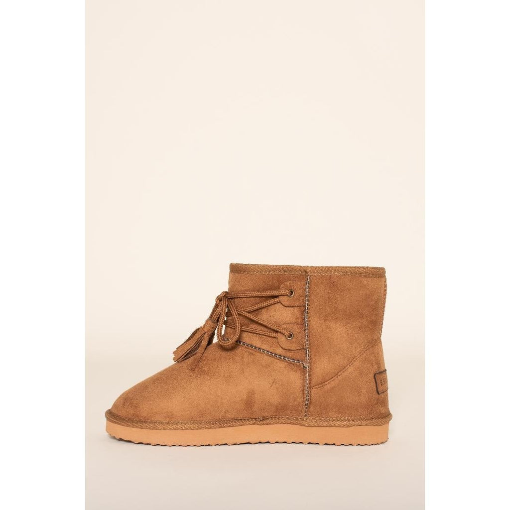 Brakeburn Wrap Fastening Boot - Tan - Beales department store