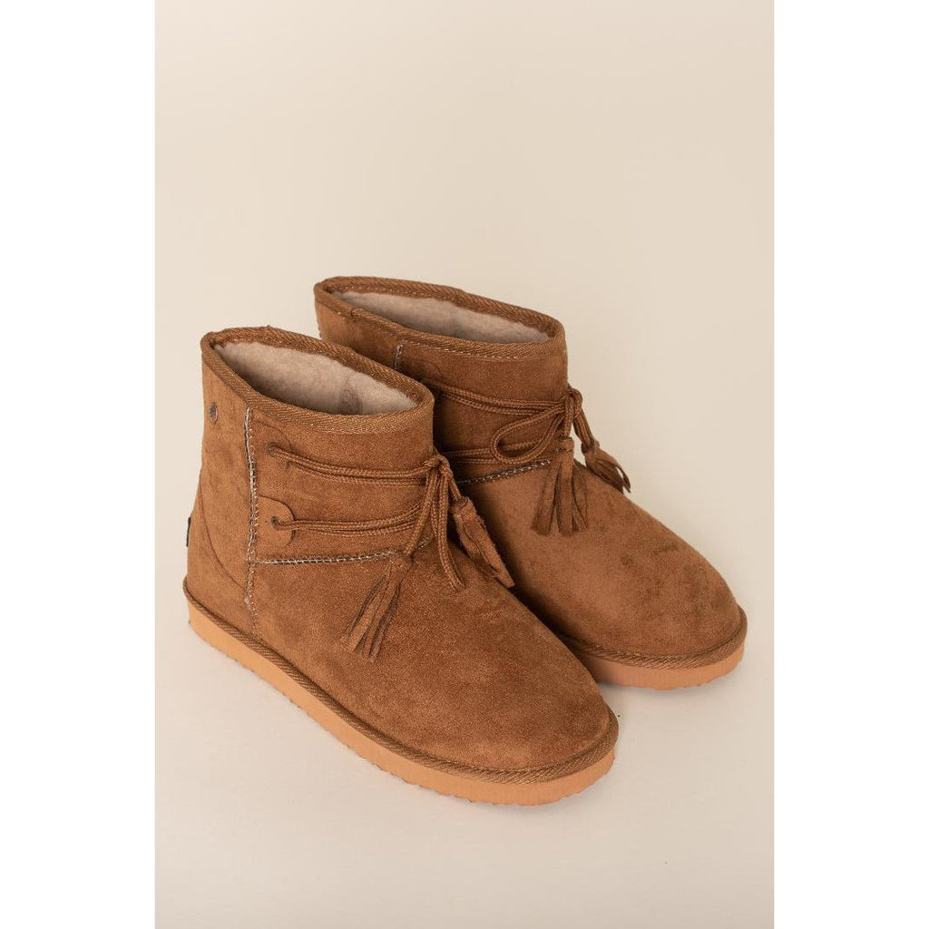 Brakeburn Wrap Fastening Boot - Tan - Beales department store