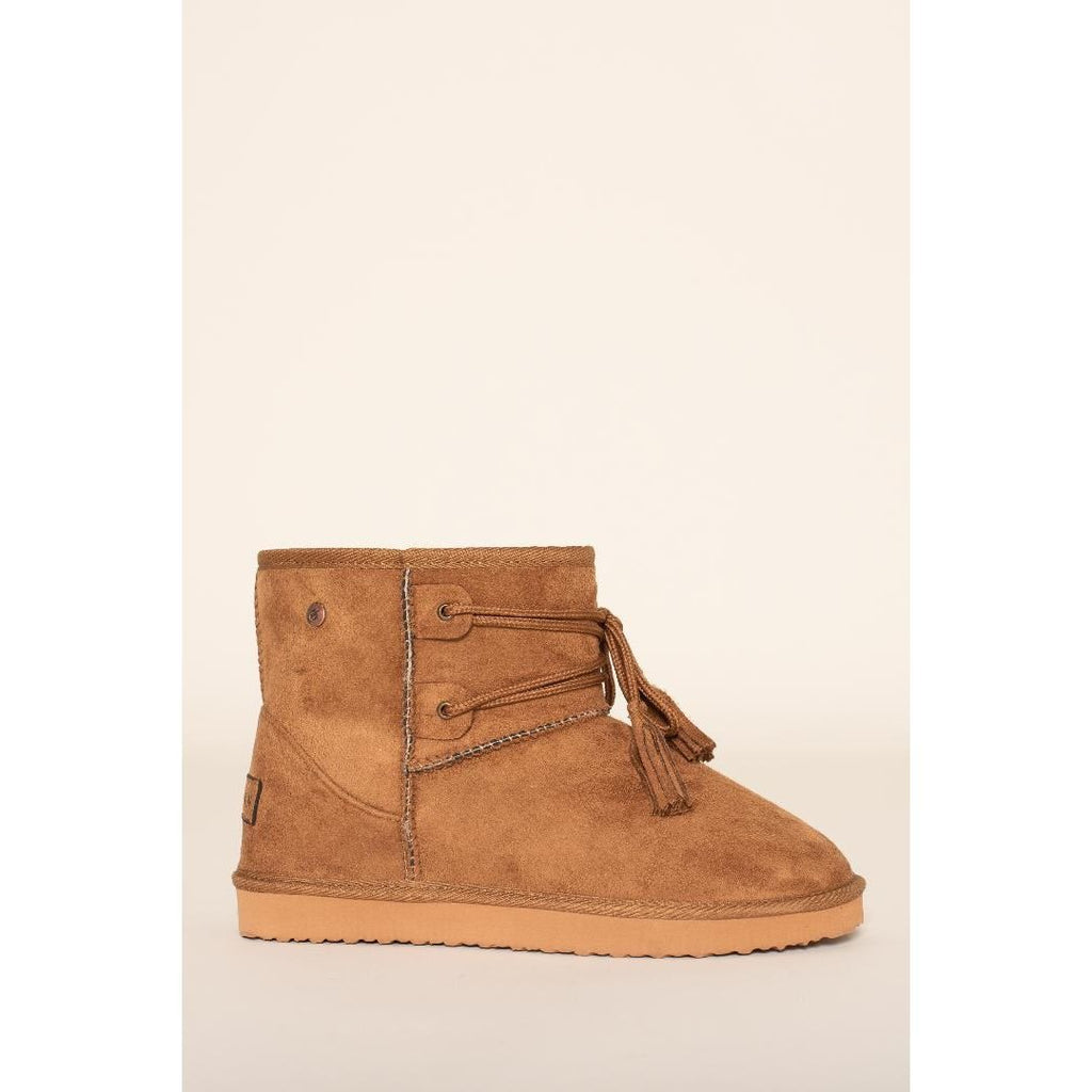 Brakeburn Wrap Fastening Boot - Tan - Beales department store