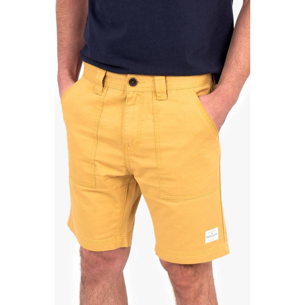 Brakeburn Yellow Utility Shorts - Yellow - Beales department store