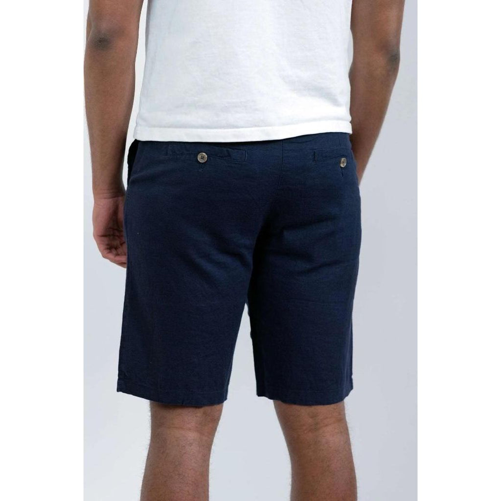 Buckley Aiden Linen Shorts - Light Navy - Beales department store