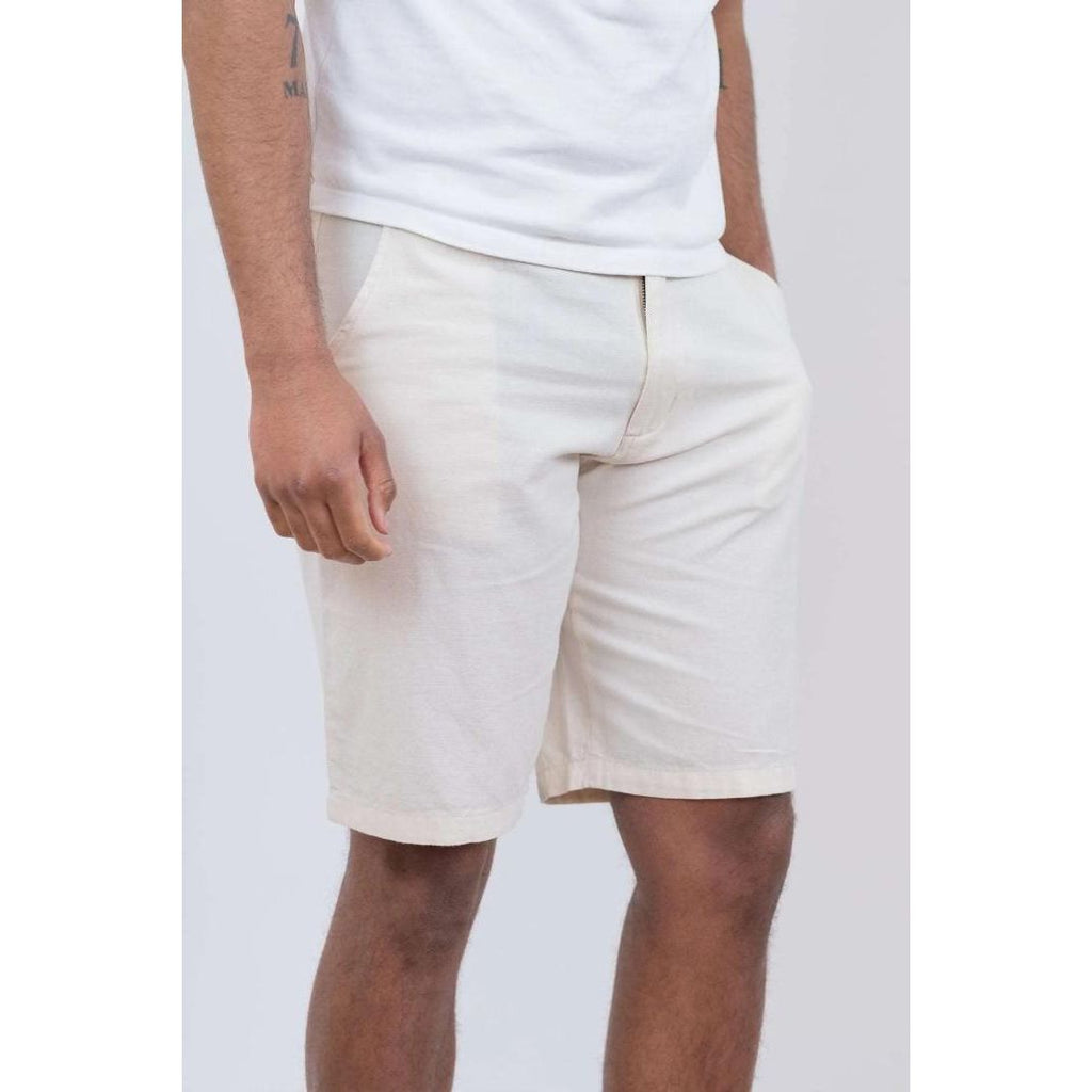 Buckley Aiden Linen Shorts - Off White - Beales department store