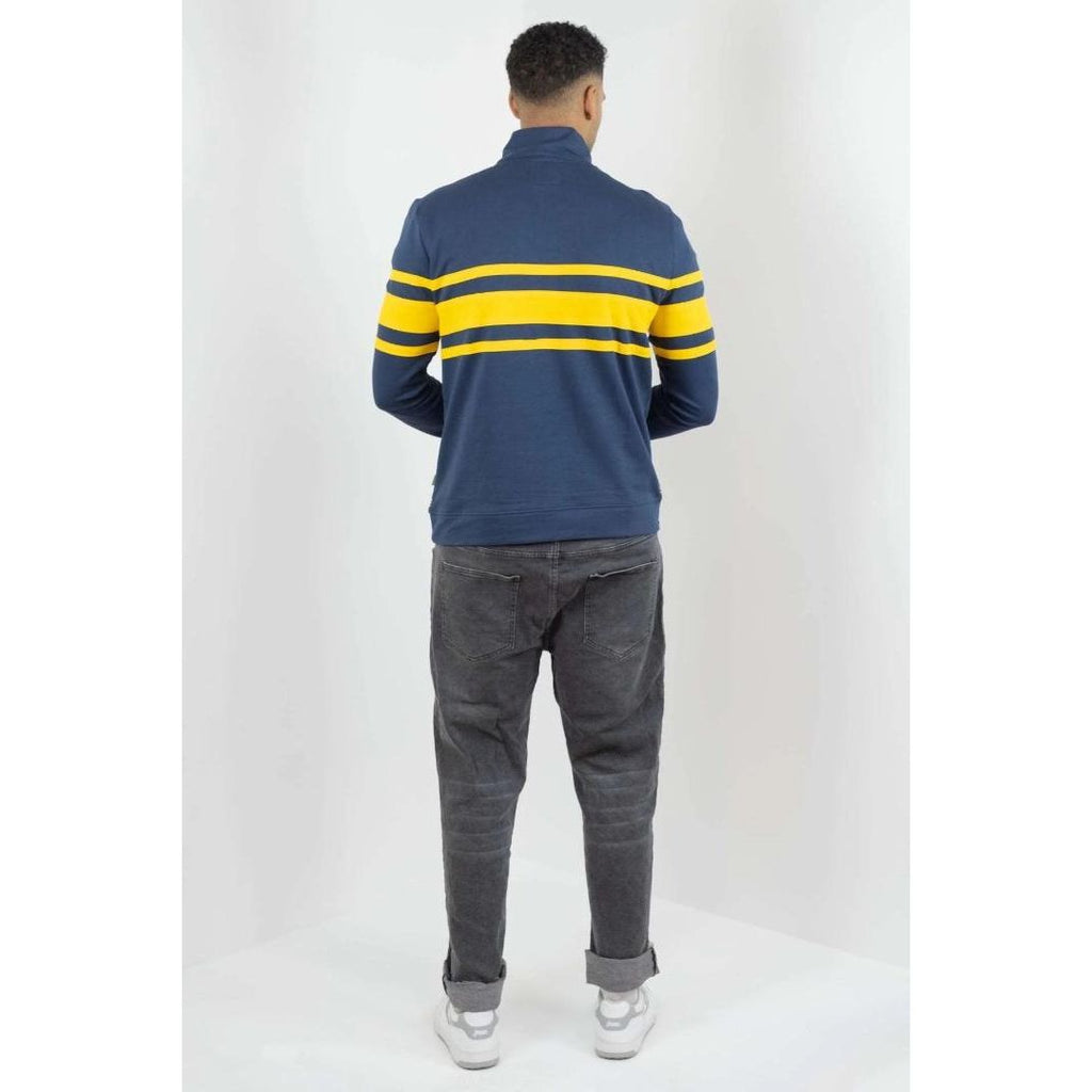 Buckley Conway 1/2 Zip Jersey Top - Navy - Beales department store