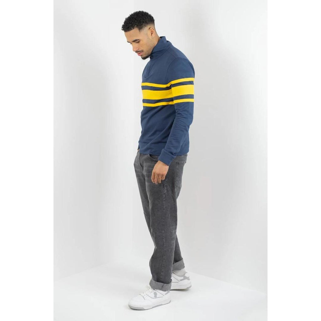 Buckley Conway 1/2 Zip Jersey Top - Navy - Beales department store