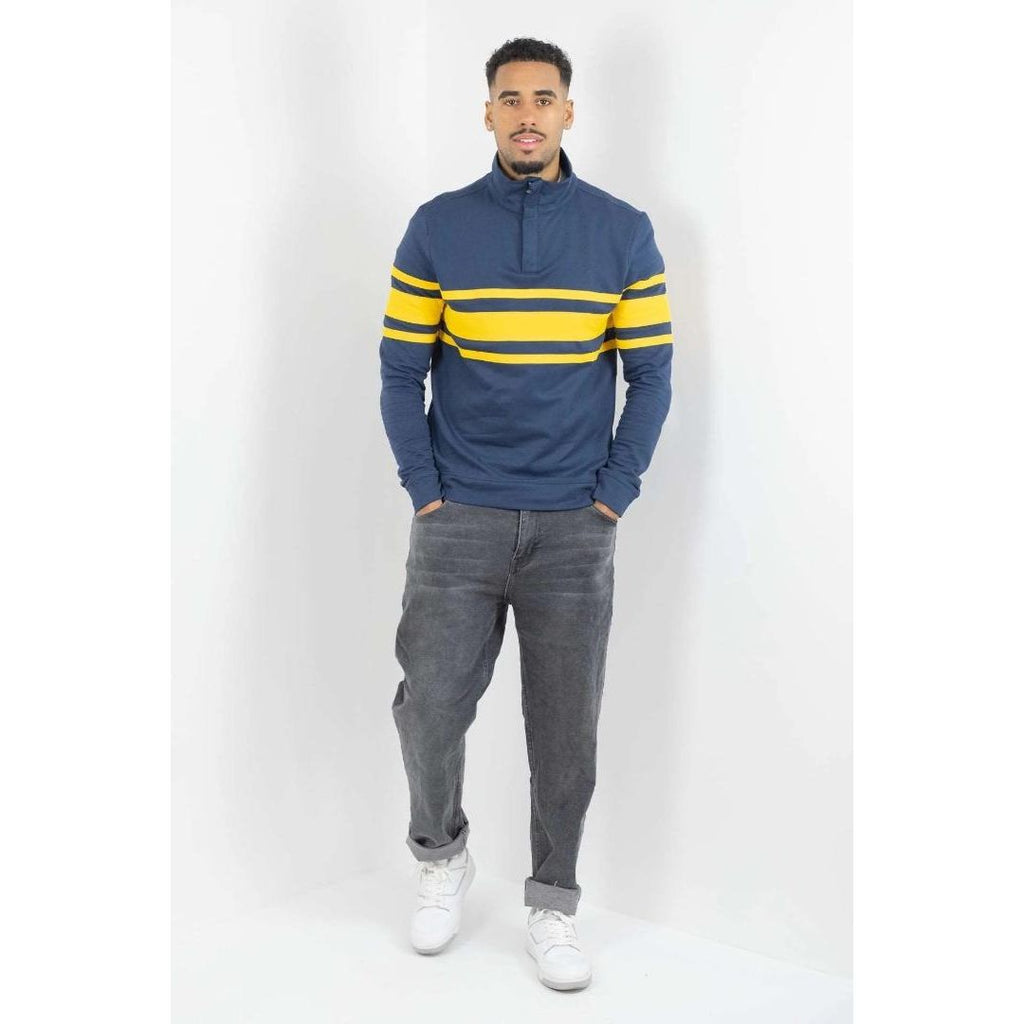 Buckley Conway 1/2 Zip Jersey Top - Navy - Beales department store