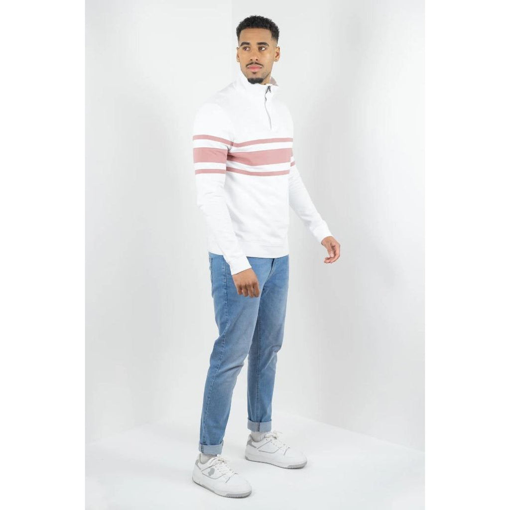 Buckley Conway 1/2 Zip Jersey Top - White - Beales department store