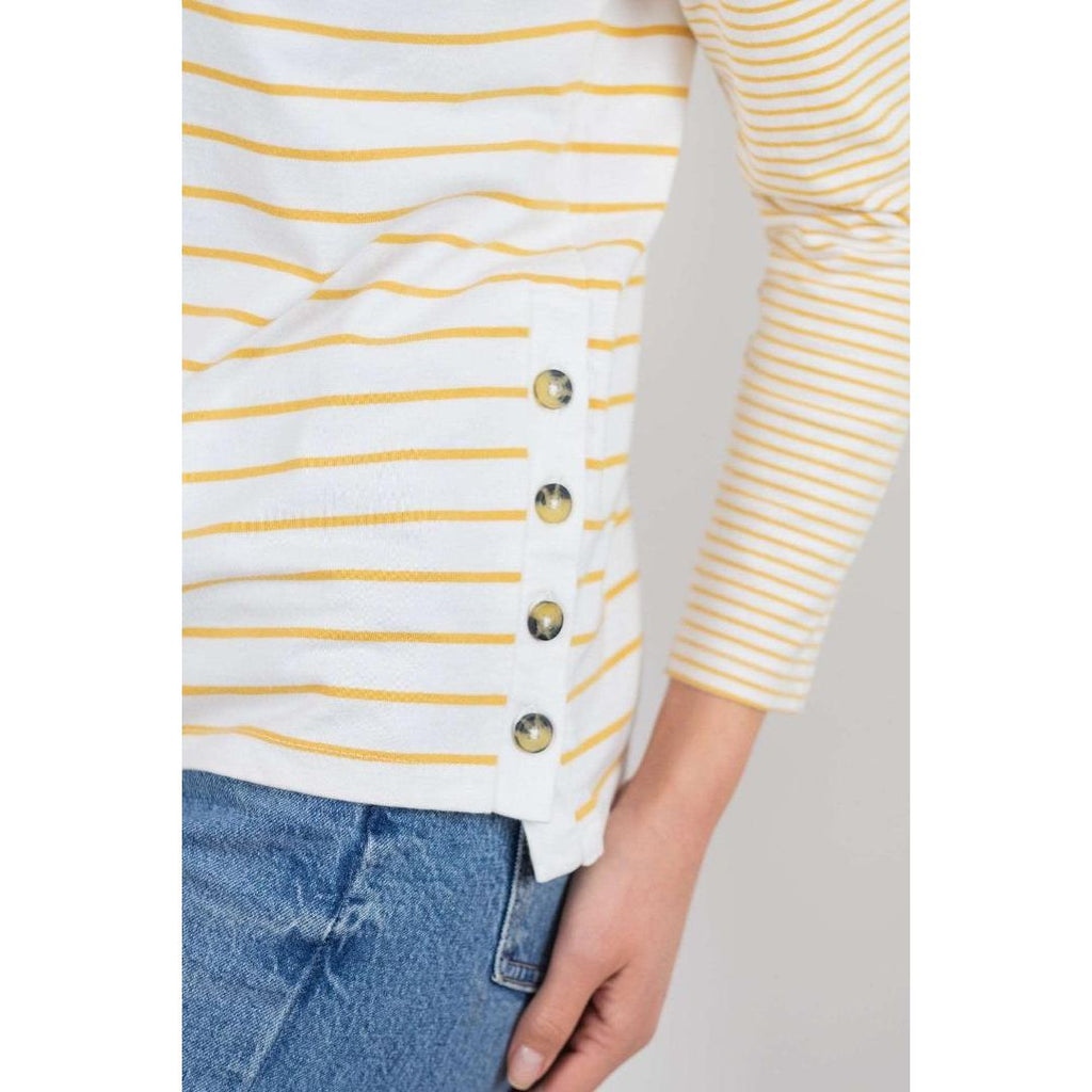 Buckley Kera Long Sleeve Stripe Top - Ochre - Beales department store