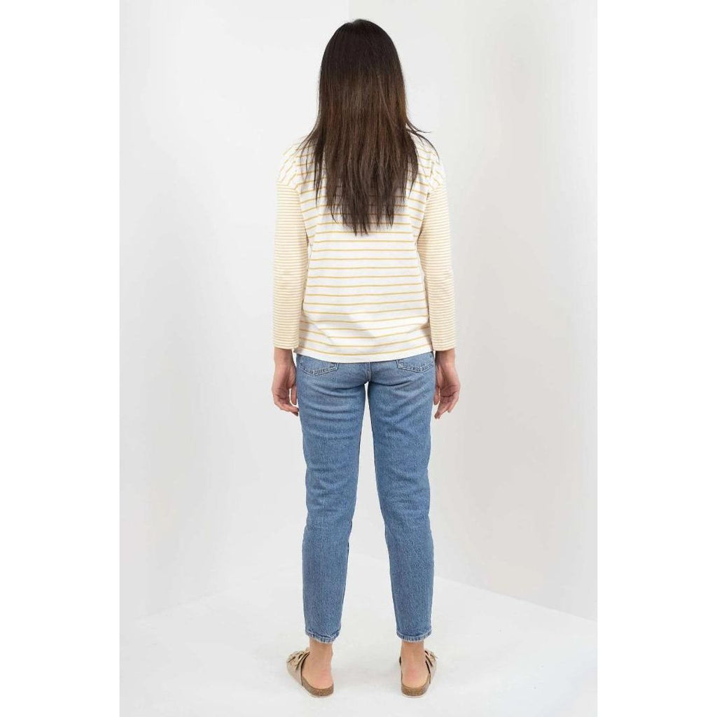 Buckley Kera Long Sleeve Stripe Top - Ochre - Beales department store