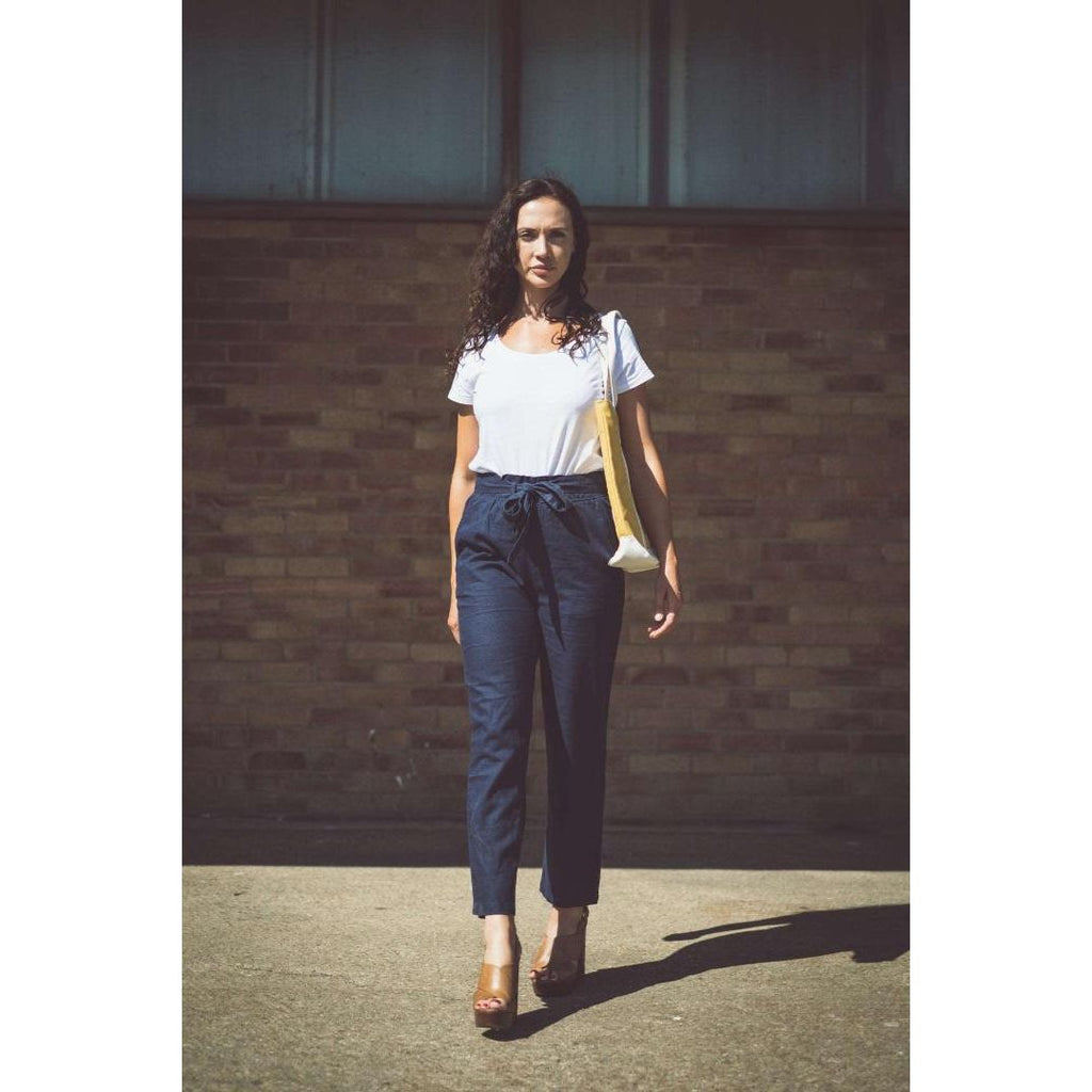 Buckley Mara Cropped Trouser - Dress Blue - Beales department store