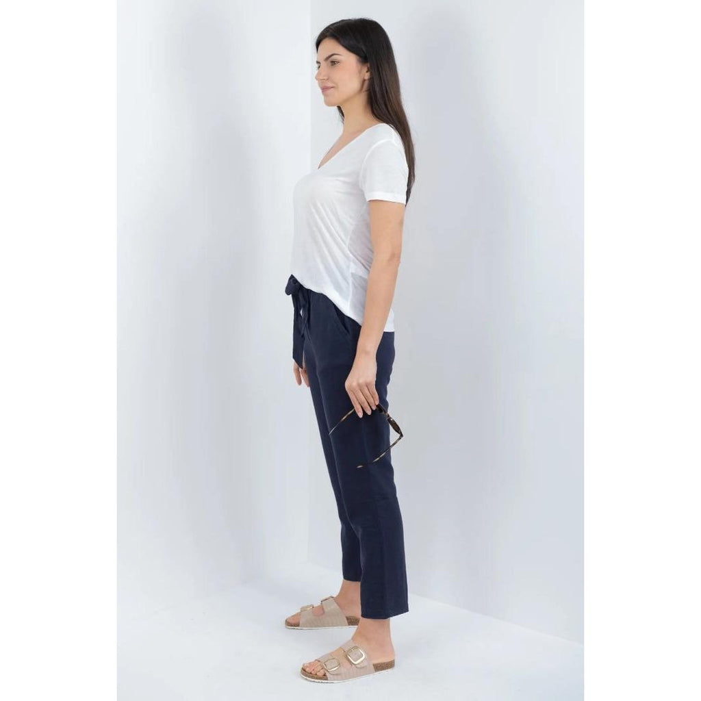 Buckley Mara Cropped Trouser - Dress Blue - Beales department store