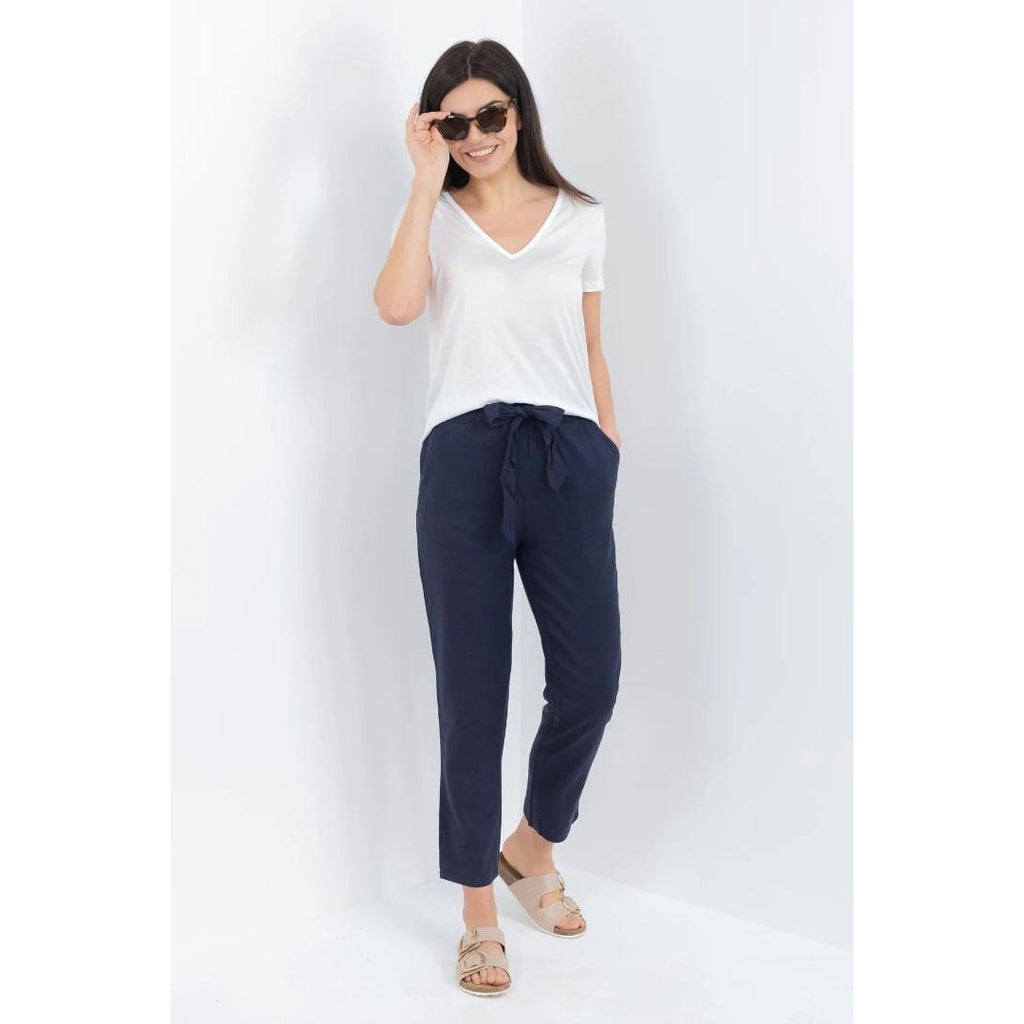 Buckley Mara Cropped Trouser - Dress Blue - Beales department store