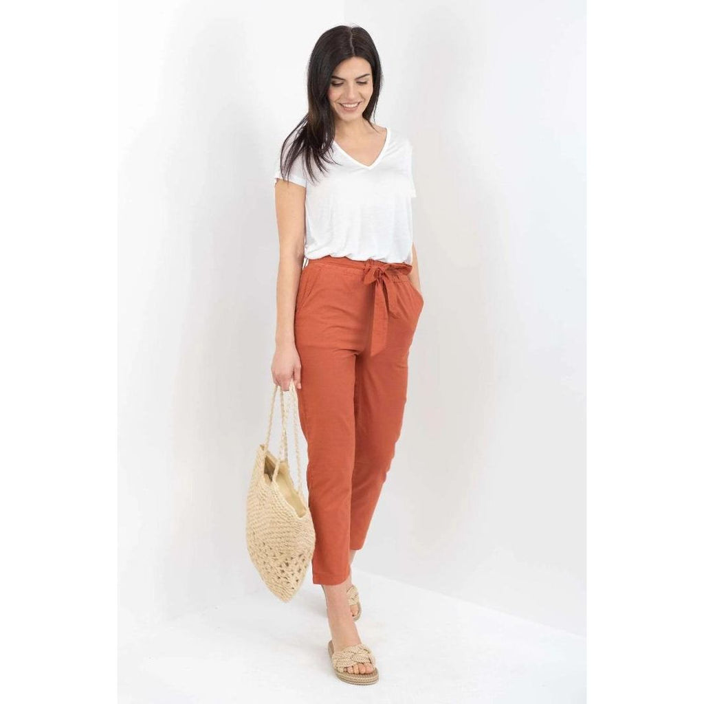 Buckley Mara Cropped Trouser - Marsala - Beales department store