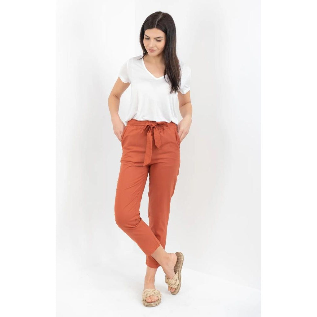 Buckley Mara Cropped Trouser - Marsala - Beales department store