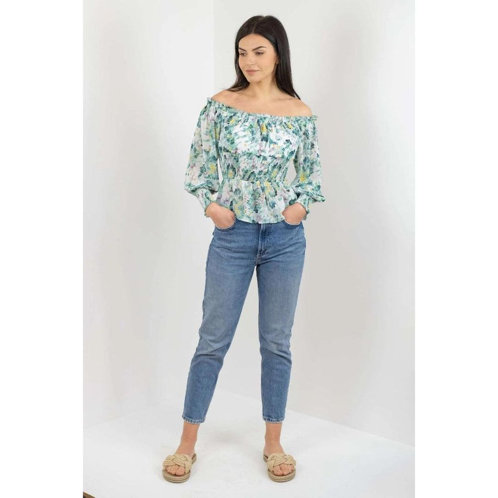 Buckley Sandie Off Shoulder Blouse - Fanfare - Beales department store