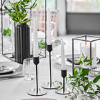 Matte Black Candle Holders- 5 Inner Pack