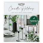 Matte Black Candle Holders- 5 Inner Pack