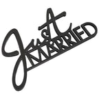 Black Wooden Just Married Table Sign- 5 Inner Pack