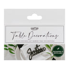 Black Wooden Just Married Table Sign- 5 Inner Pack