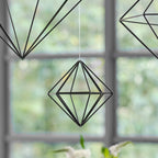 Small Black Metal Geometric Hanging Decoration- 5 Inner Pack