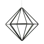 Small Black Metal Geometric Hanging Decoration- 5 Inner Pack