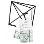 Small Black Metal Geometric Hanging Decoration- 5 Inner Pack