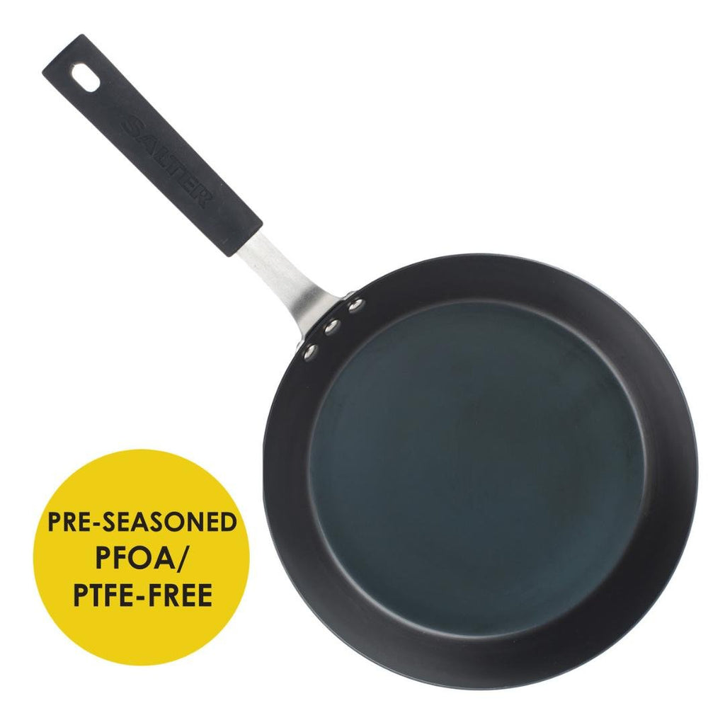 BW05456BS Salter Carbon Steel Pan for Life Frying Pan 24cm Black - Beales department store