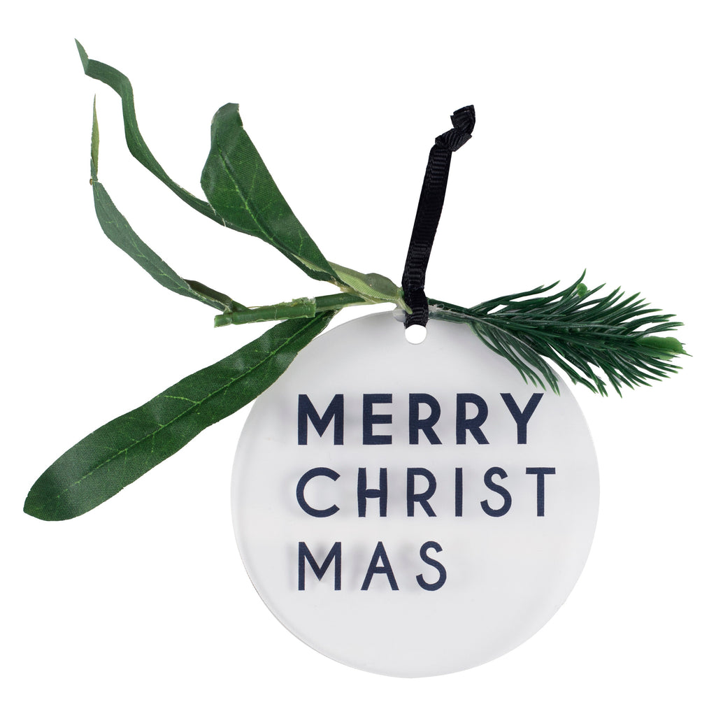 Merry Christmas Tree Decoration with Foliage
