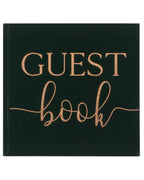 Botanical Wedding Green Velvet Guest Book