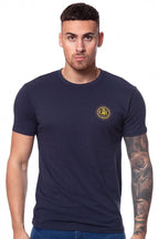 C&R Rey Crew Neck T-Shirt in Navy
