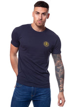 C&R Rey Crew Neck T-Shirt in Navy