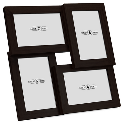 Multi Picture Aperture 6" x 4" Photo Frame Black | M&W