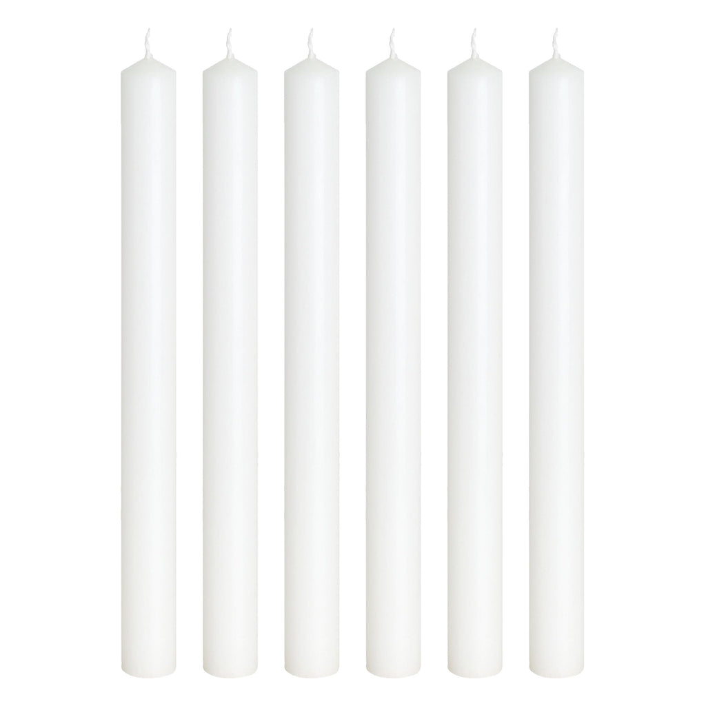 White Straight Dinner Candles
