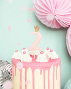 Light Pink Number 2 Candle with Crown - 9.5cm