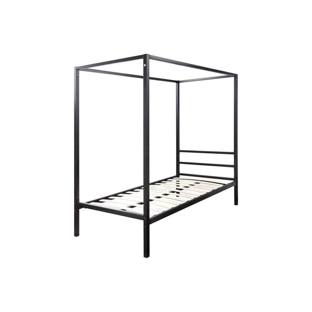 Chalfont Four Poster Black Metal Bed - Beales department store