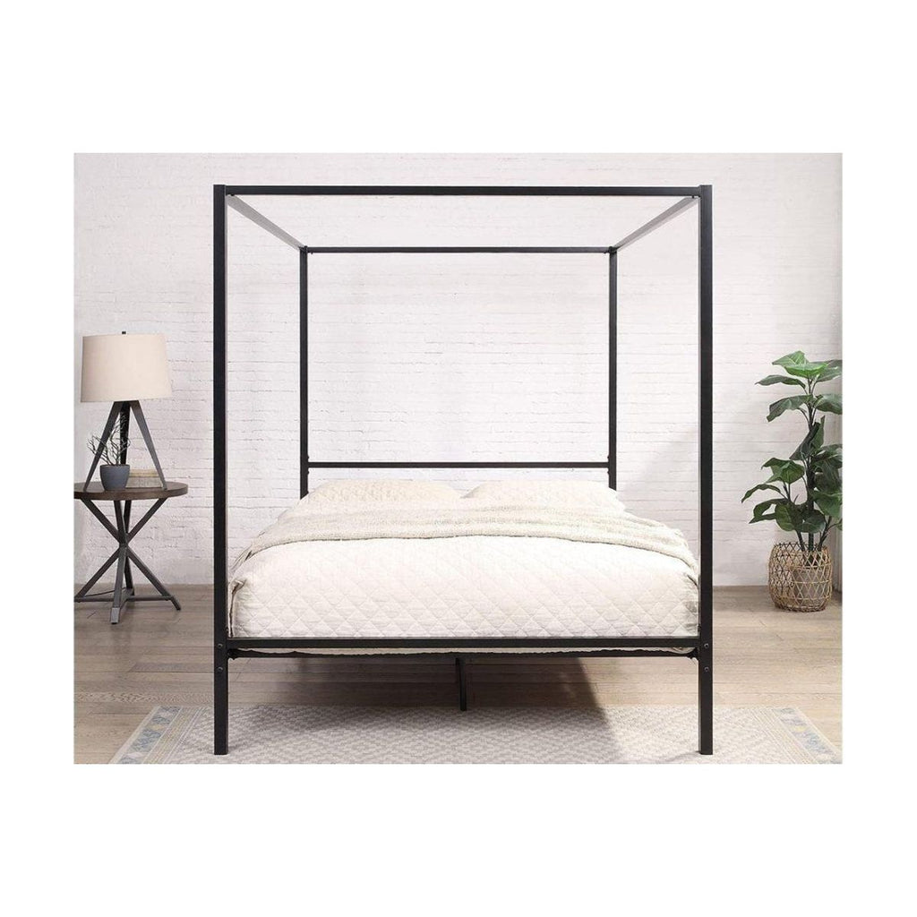 Chalfont Four Poster Black Metal Bed - Beales department store