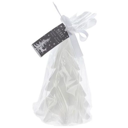 Christmas Tree Candle 12cm White - Beales department store