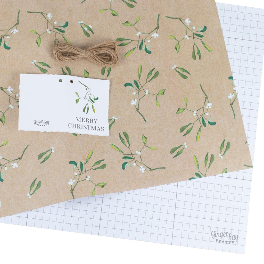 Christmas Wrapping Paper With Twine and Tag - Beales department store