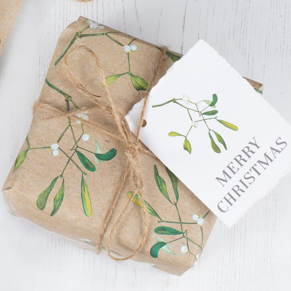 Christmas Wrapping Paper With Twine and Tag - Beales department store