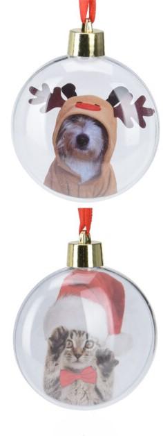 Clear Christmas Bauble For Pictures Round - Beales department store