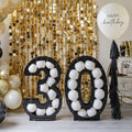 Black 30th Balloon Mosaic Frame Decoration- 4 Inner Pack