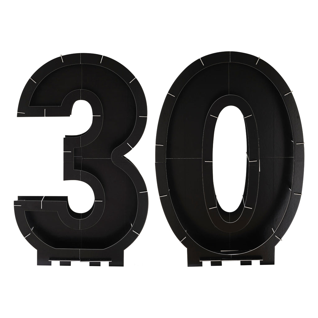 Black 30th Balloon Mosaic Frame Decoration- 4 Inner Pack