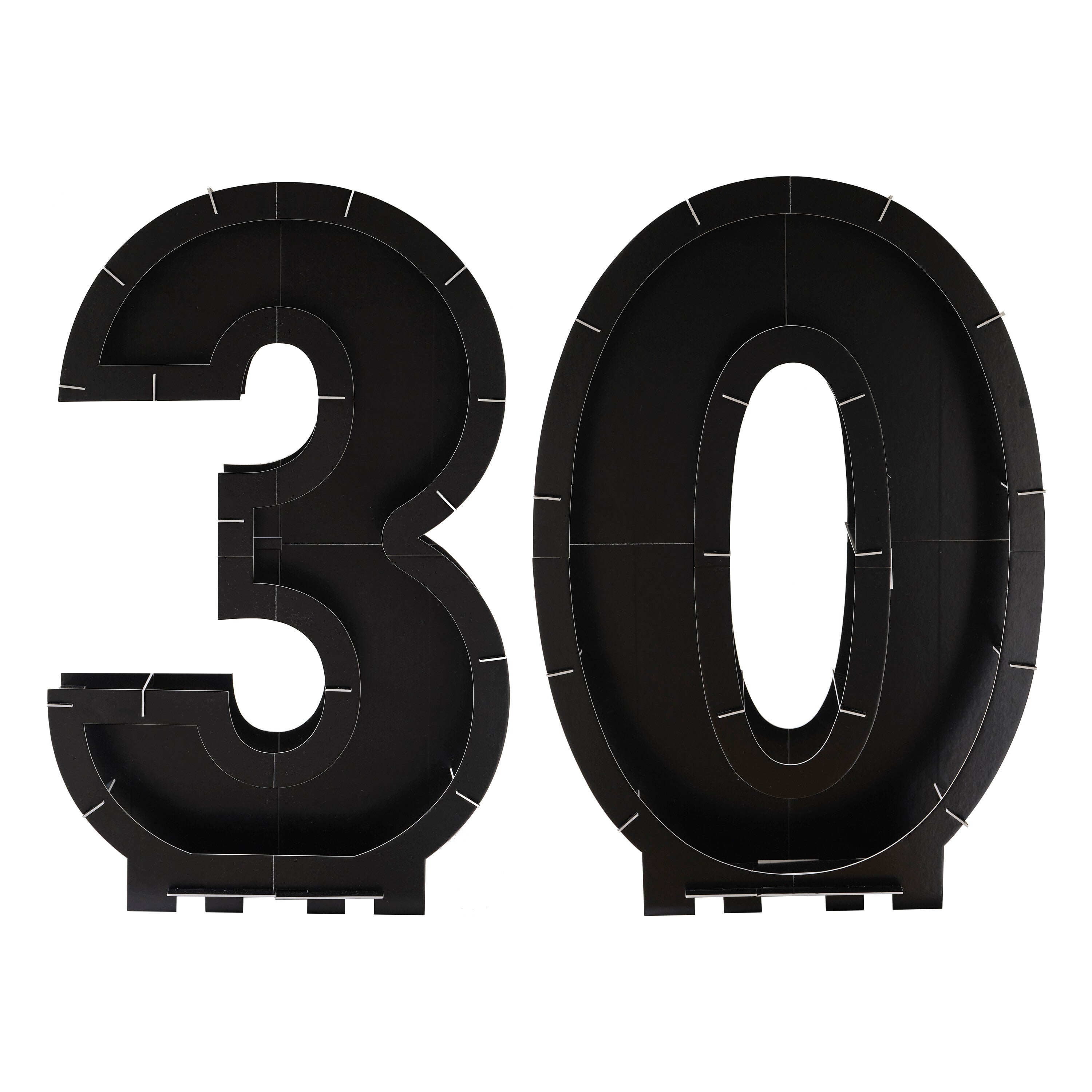Black 30th Balloon Mosaic Frame Decoration- 4 Inner Pack