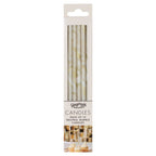 Nude and Champagne Gold Tall Marble Birthday Cake Candles