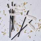 Nude and Black Happy Birthday Paper Straws- 5 Inner Pack