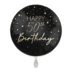 Black & Gold 50th Birthday Balloon- 5 Inner Pack