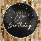 Black & Gold 60th Birthday Balloon