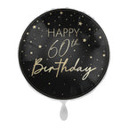 Black & Gold 60th Birthday Balloon- 5 Inner Pack