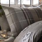 Colville Check Grey Brushed Cotton Duvet Set