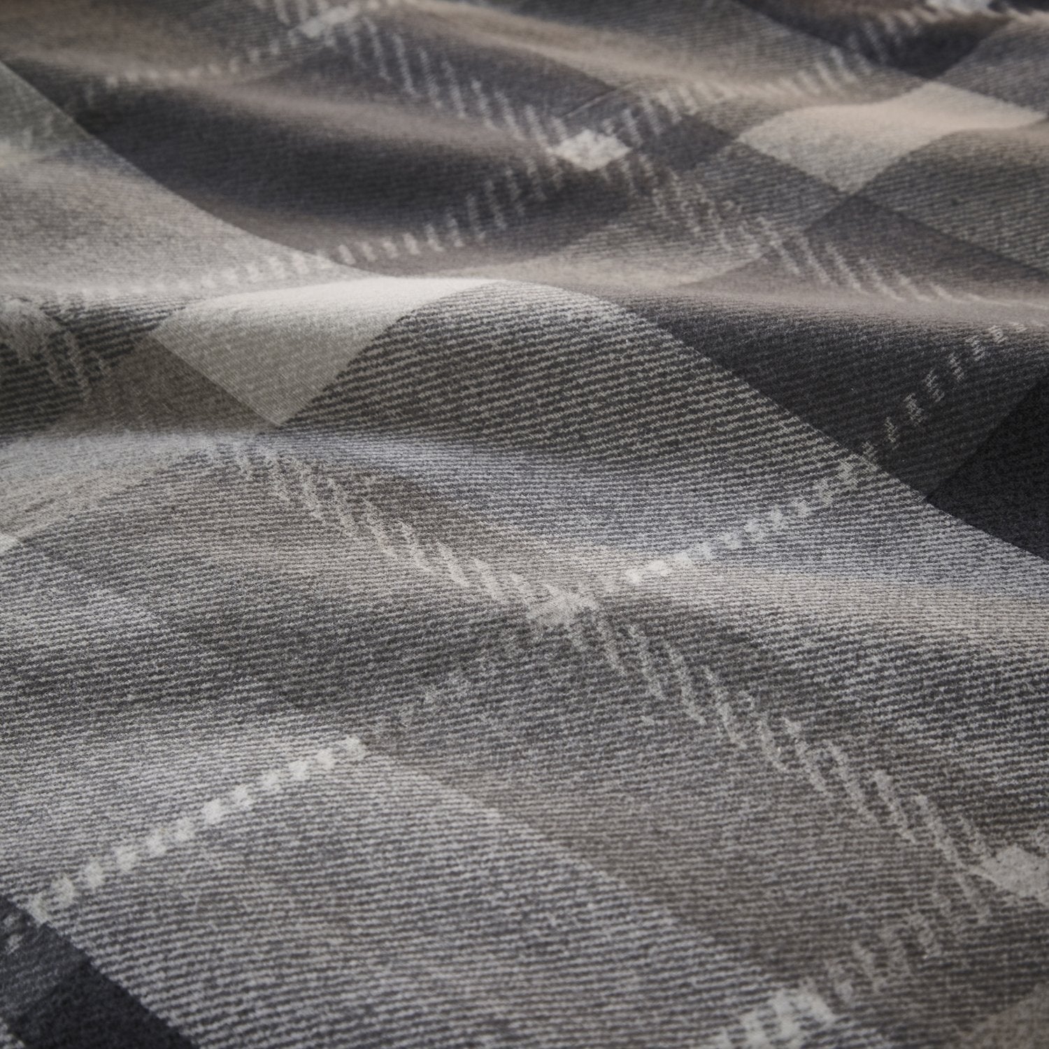 Colville Check Grey Brushed Cotton Duvet Set